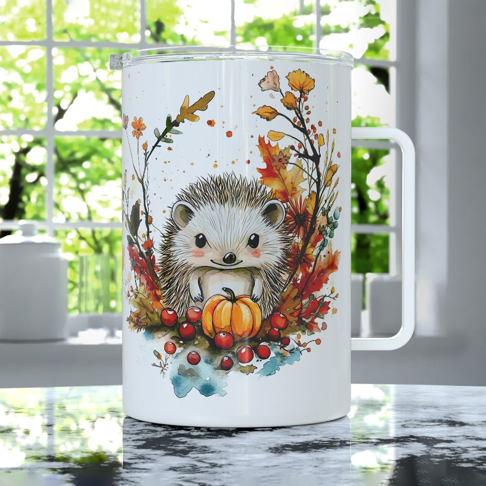 Fall Hedgehog Insulated Travel Mug - Loftipop