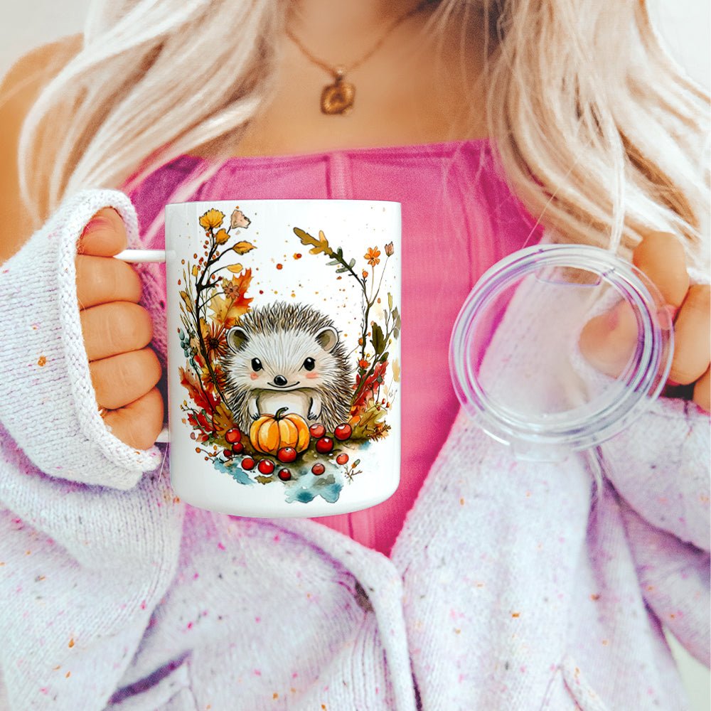 Fall Hedgehog Insulated Travel Mug - Loftipop