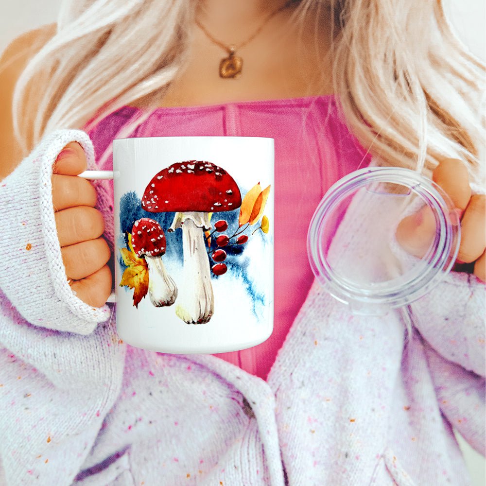 Fall Mushroom Insulated Travel Mug - Loftipop