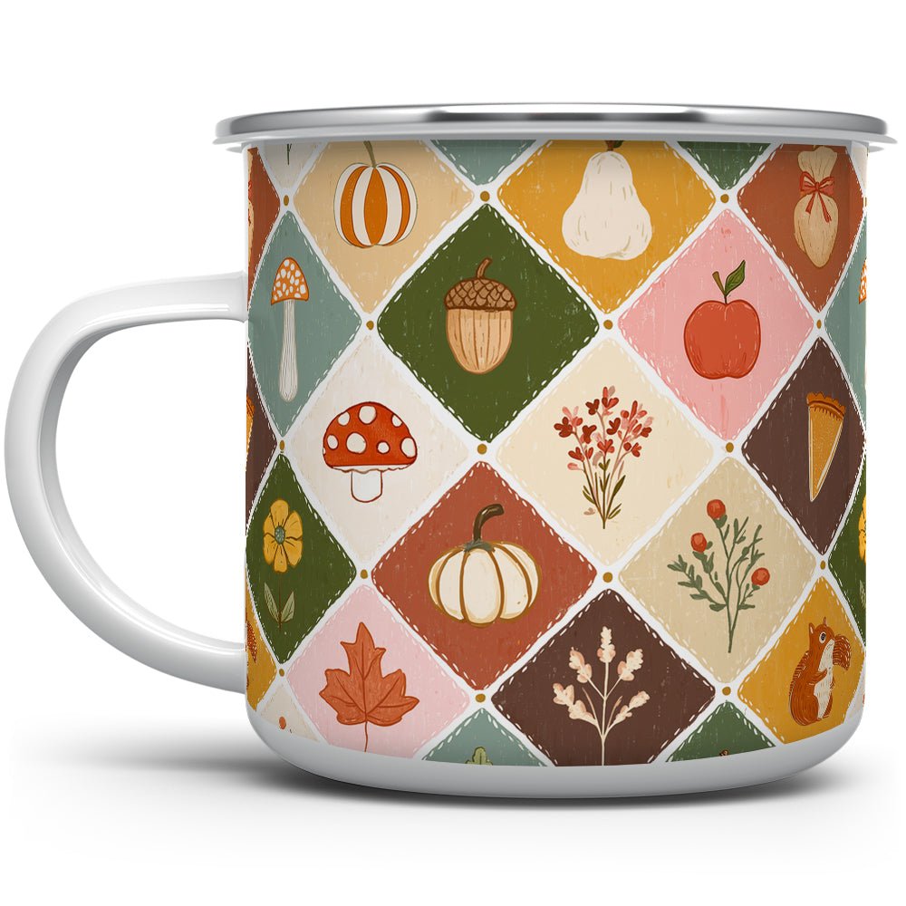 Fall Patchwork Camp Mug - Loftipop