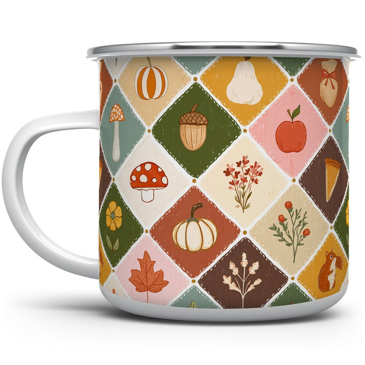 Fall Patchwork Camp Mug - Loftipop