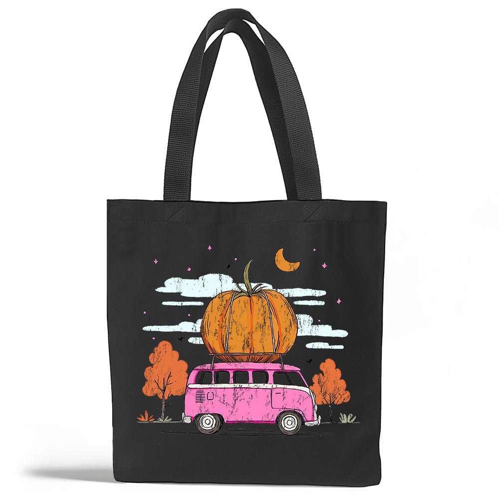 Fall Pumpkin Bus Tote Bag - Loftipop