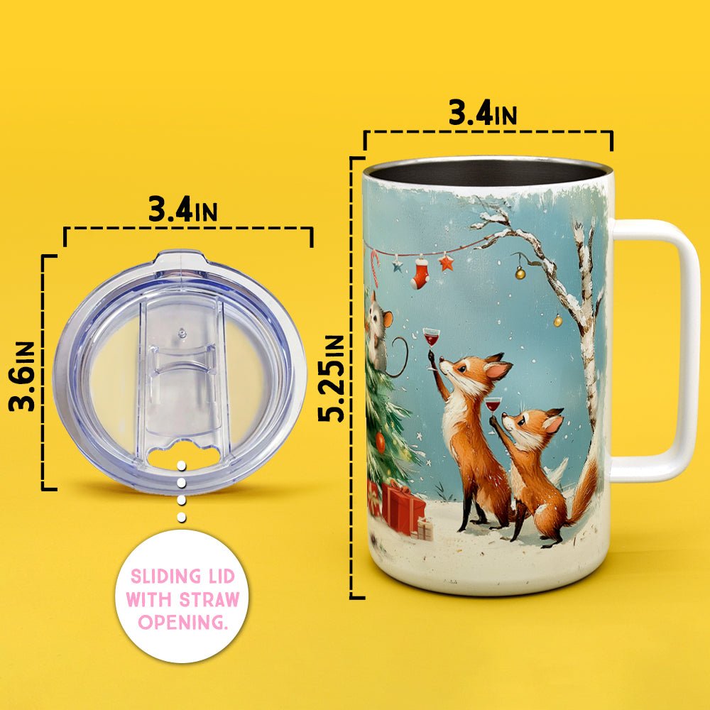 Festive Animals Holiday Insulated Travel Mug - Loftipop