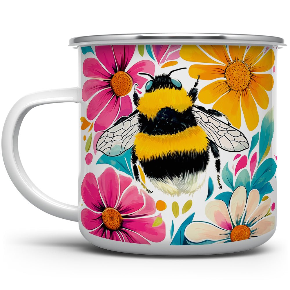 Floral Bumblebee Camp Mug - Loftipop