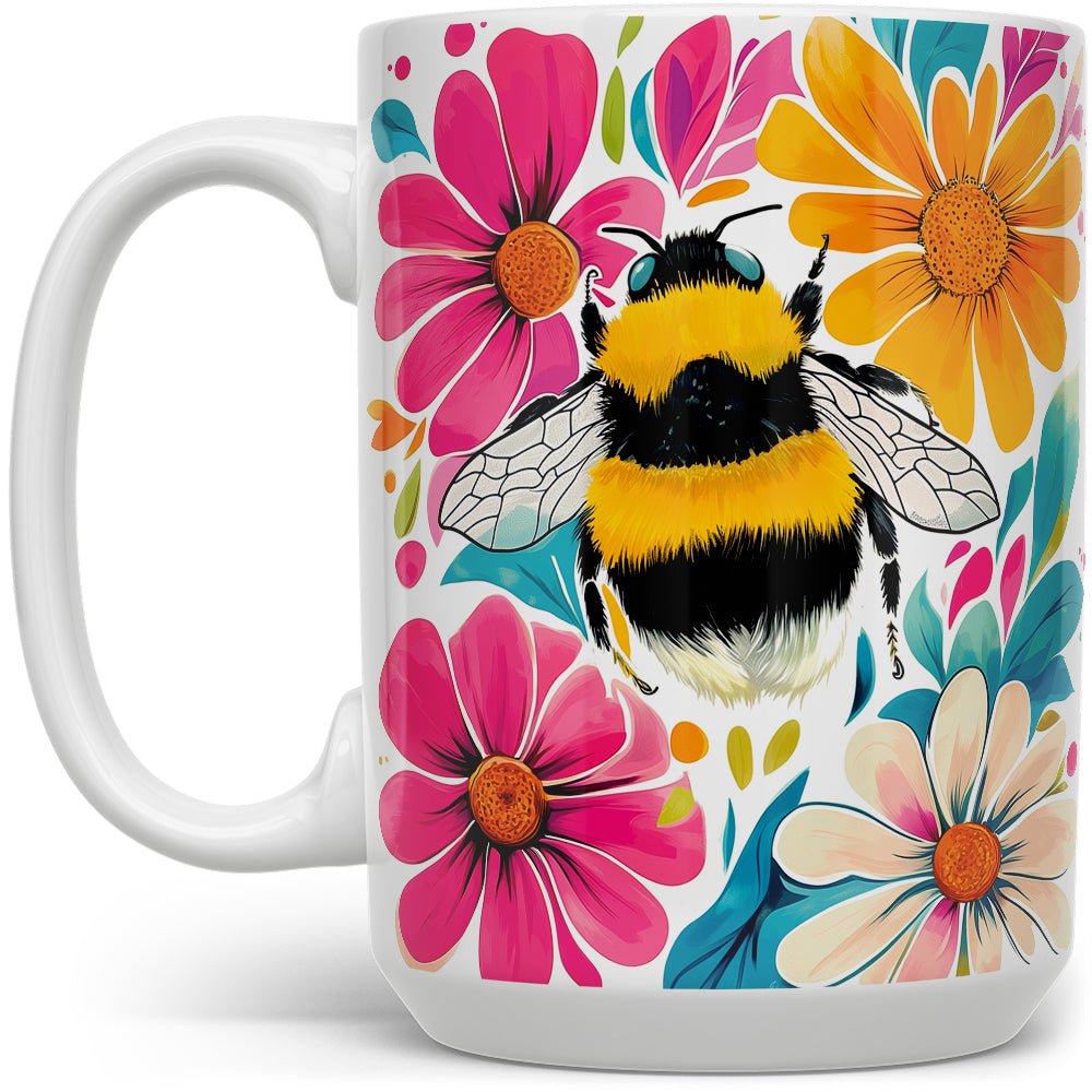 Floral Bumblebee Mug - Loftipop