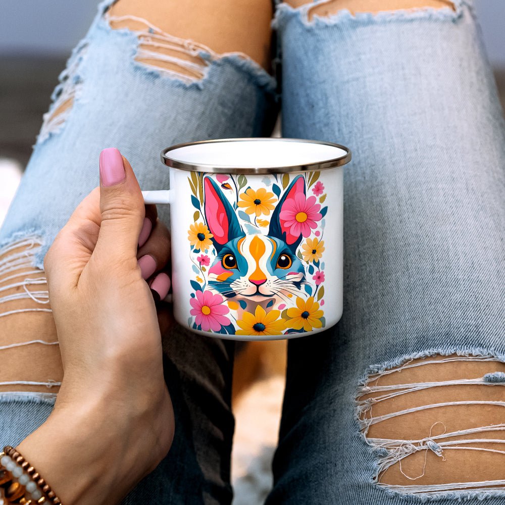 Floral Bunny Camp Mug - Loftipop