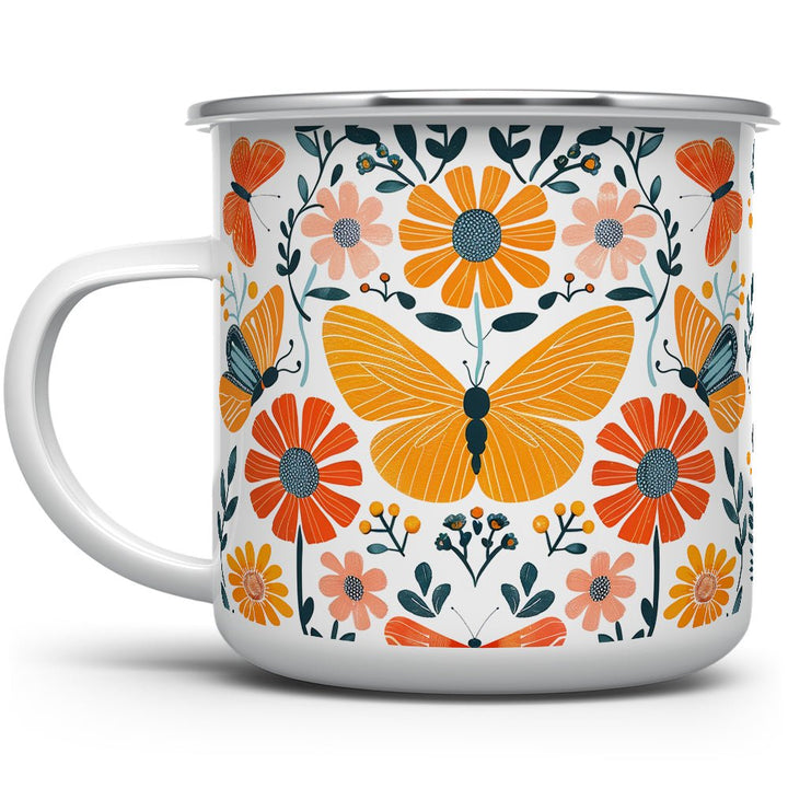 Floral Butterfly Camp Mug - Loftipop