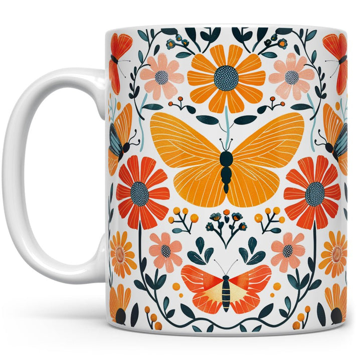 Floral Butterfly Mug - Loftipop