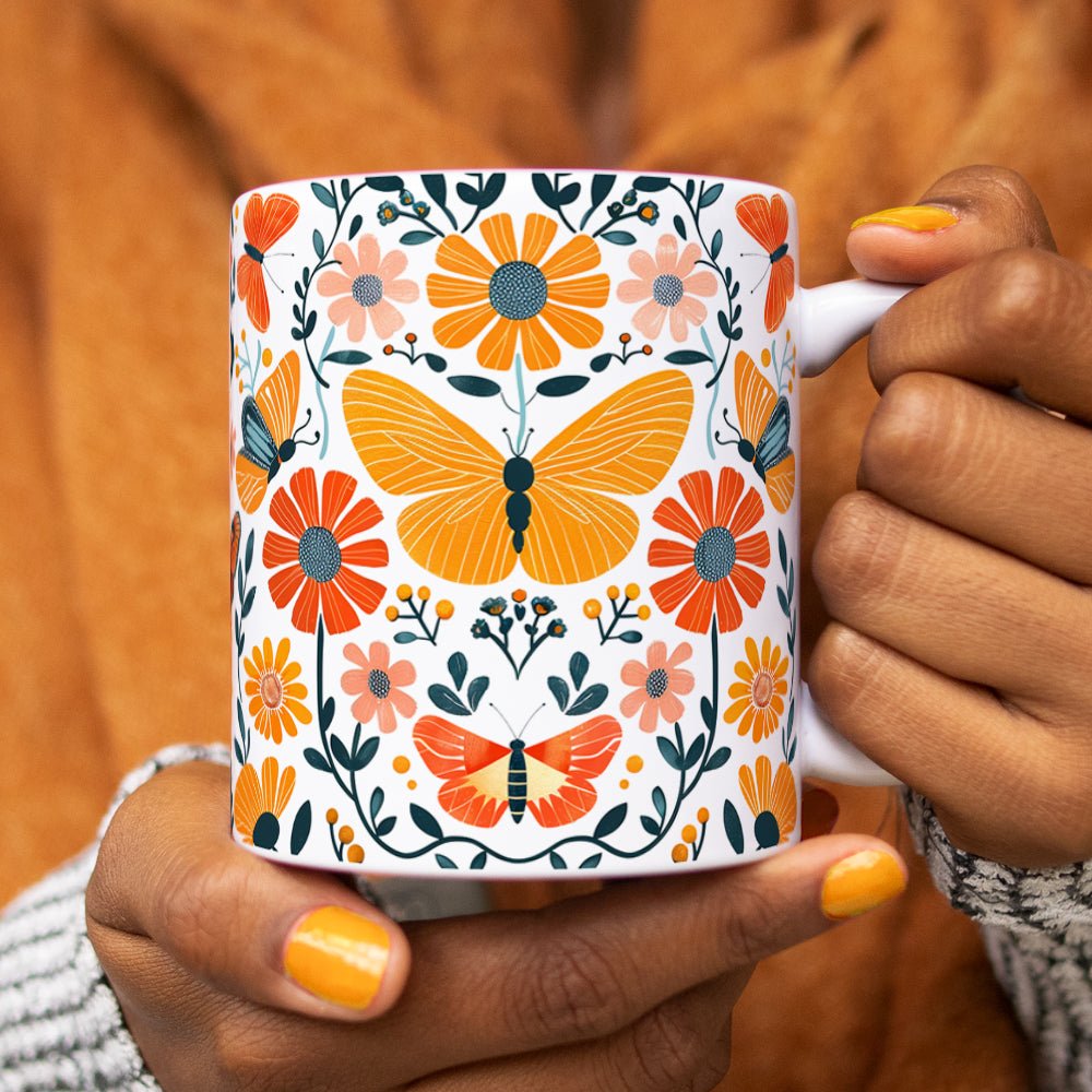 Floral Butterfly Mug - Loftipop