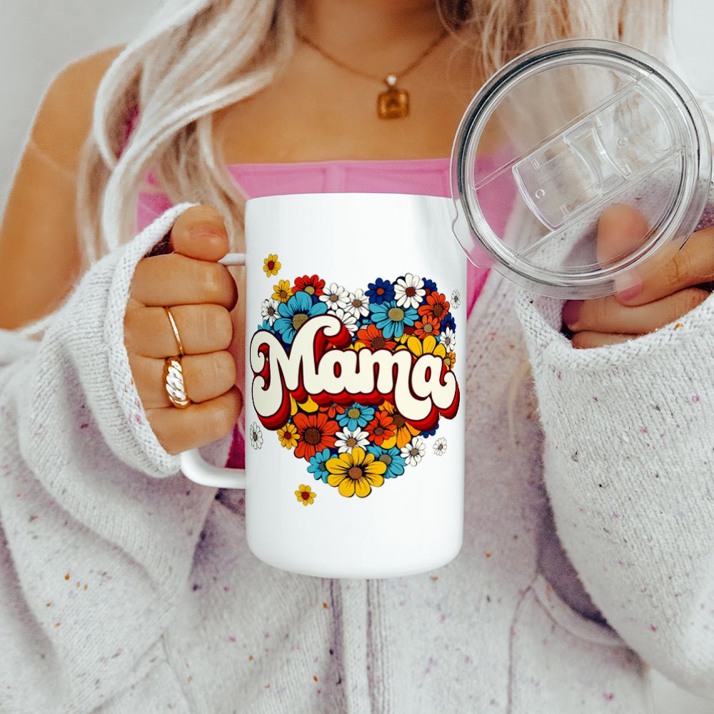 Floral Mama Insulated Travel Mug - Loftipop