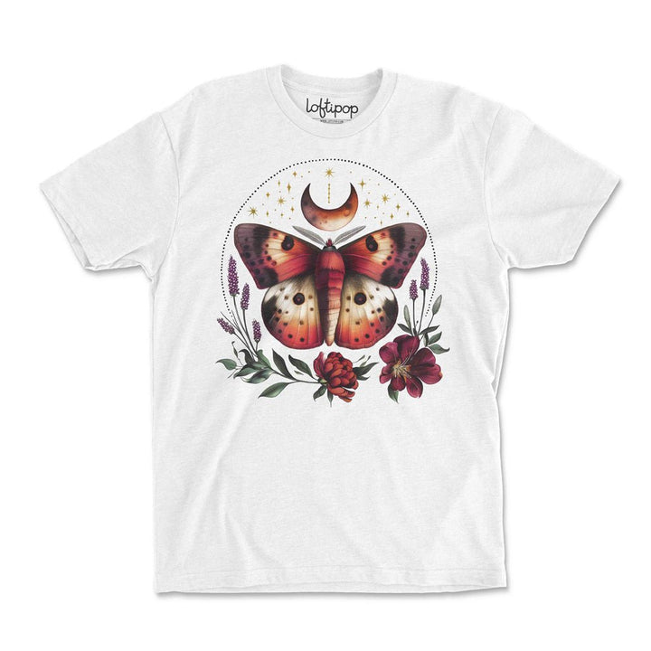 Floral Moth Crewneck Tshirt - Loftipop