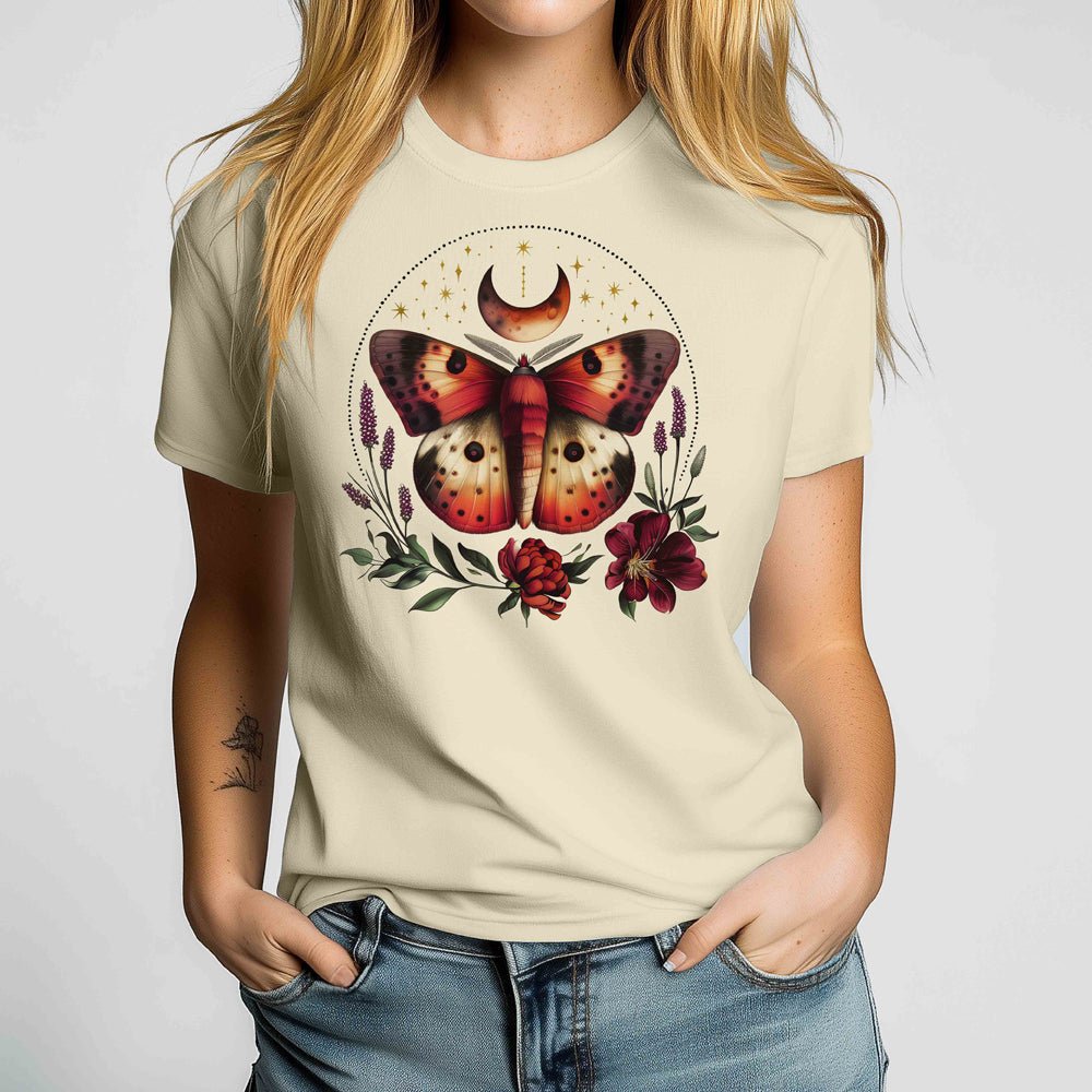 Floral Moth Crewneck Tshirt - Loftipop