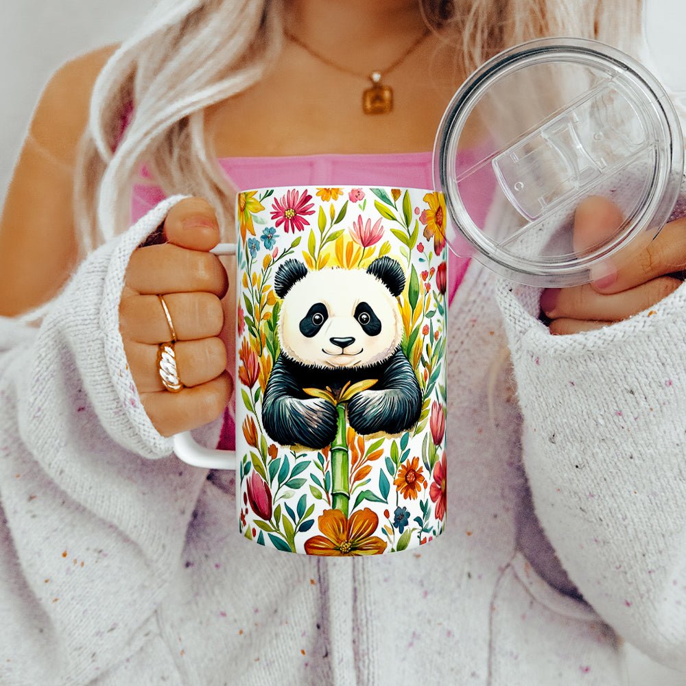 Floral Panda Insulated Travel Mug - Loftipop