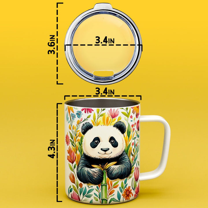 Floral Panda Insulated Travel Mug - Loftipop