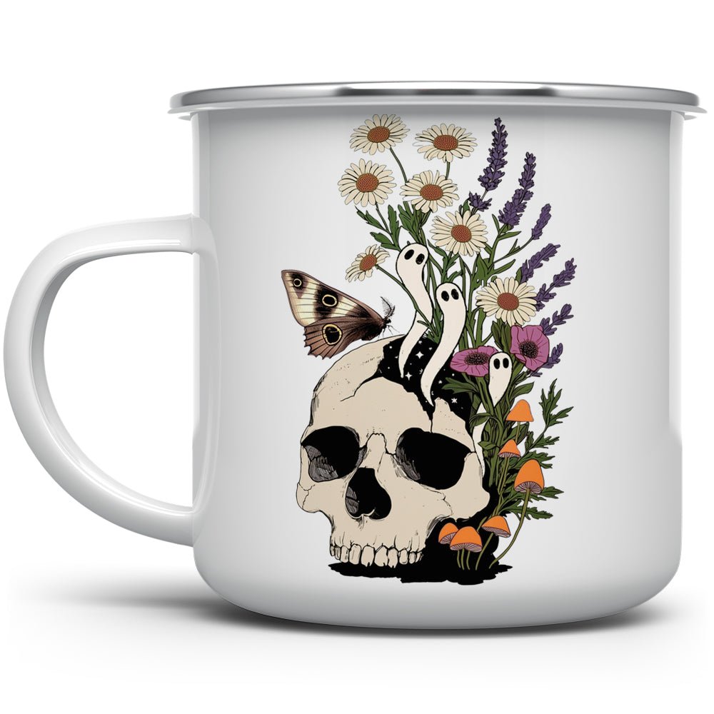 Floral Skull Camp Mug - Loftipop