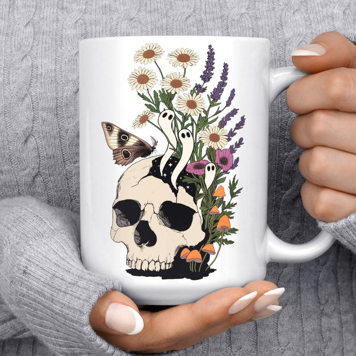 Floral Skull Mug - Loftipop