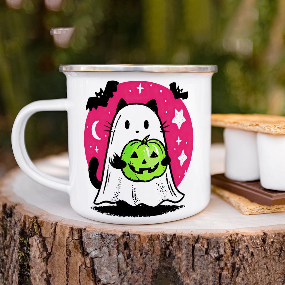 Ghost Kitty Camp Mug - Loftipop
