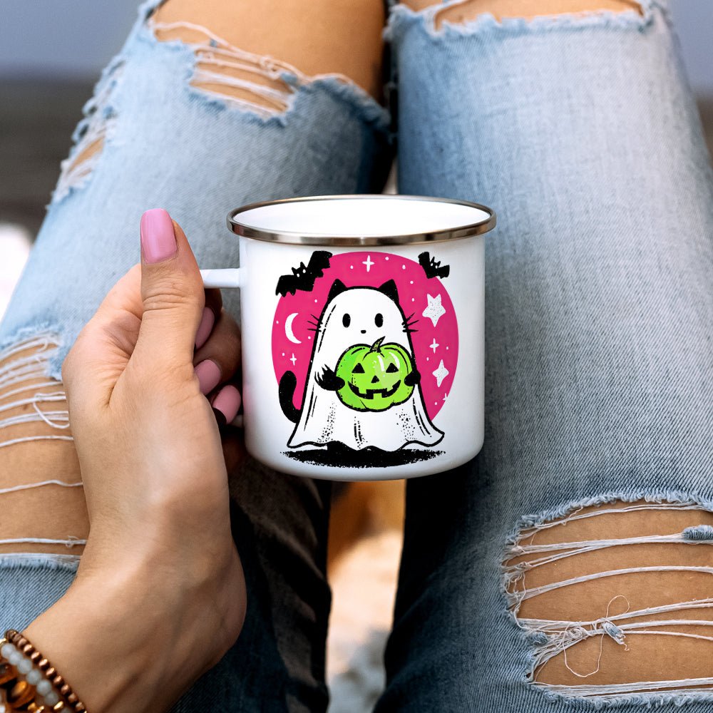 Ghost Kitty Camp Mug - Loftipop