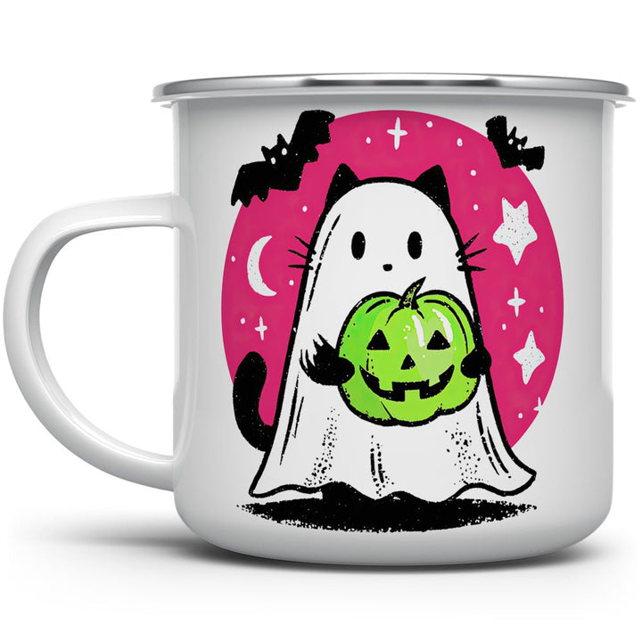 Ghost Kitty Camp Mug - Loftipop