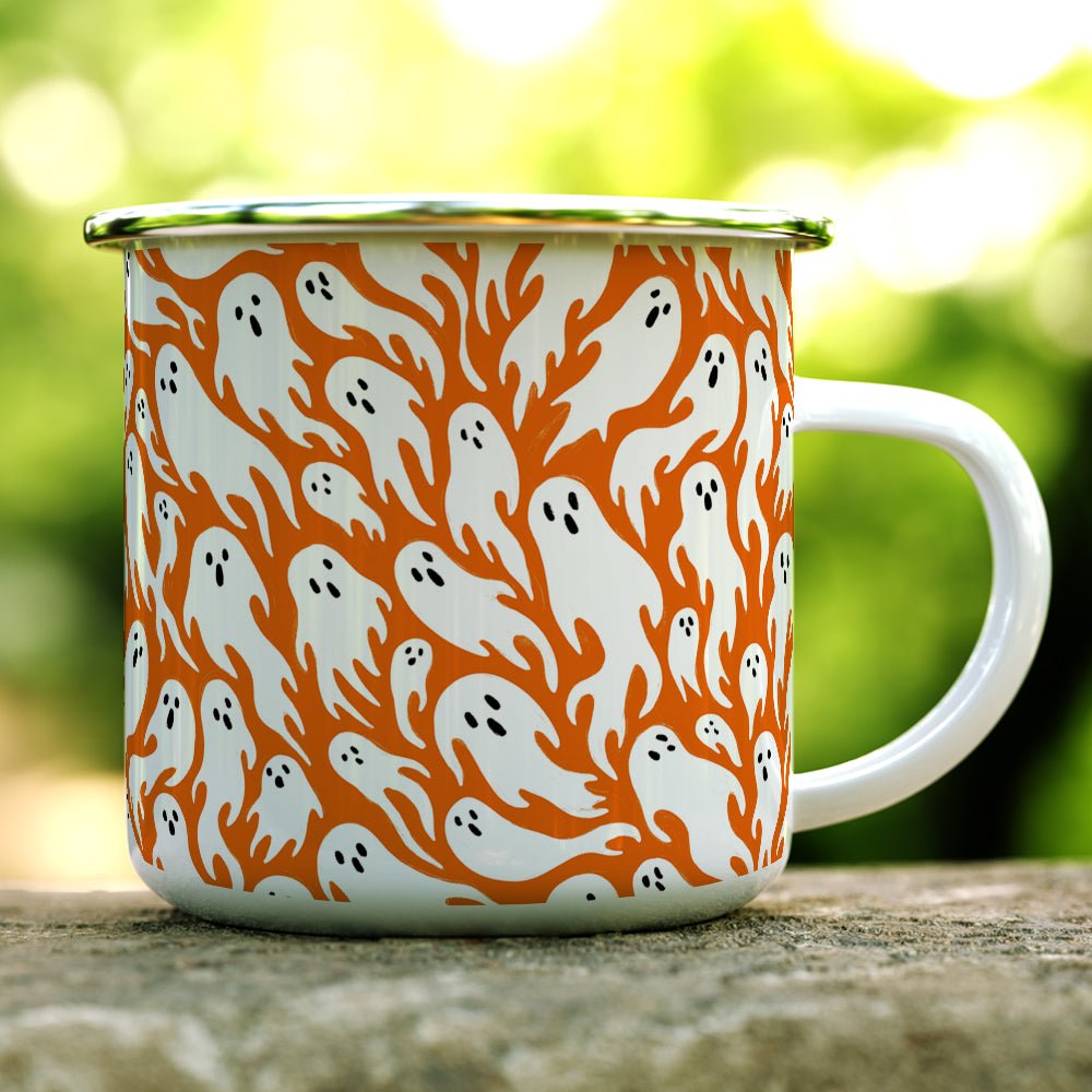 Ghost Pattern Camp Mug - Loftipop