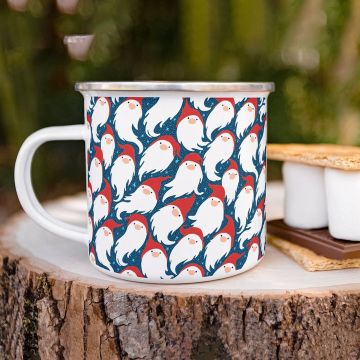 Gnome Santa Pattern Camp Mug - Loftipop
