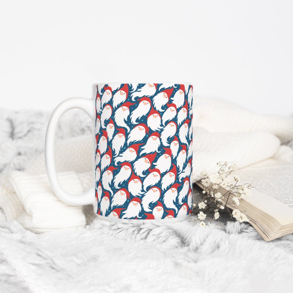 Gnome Santa Pattern Mug - Loftipop