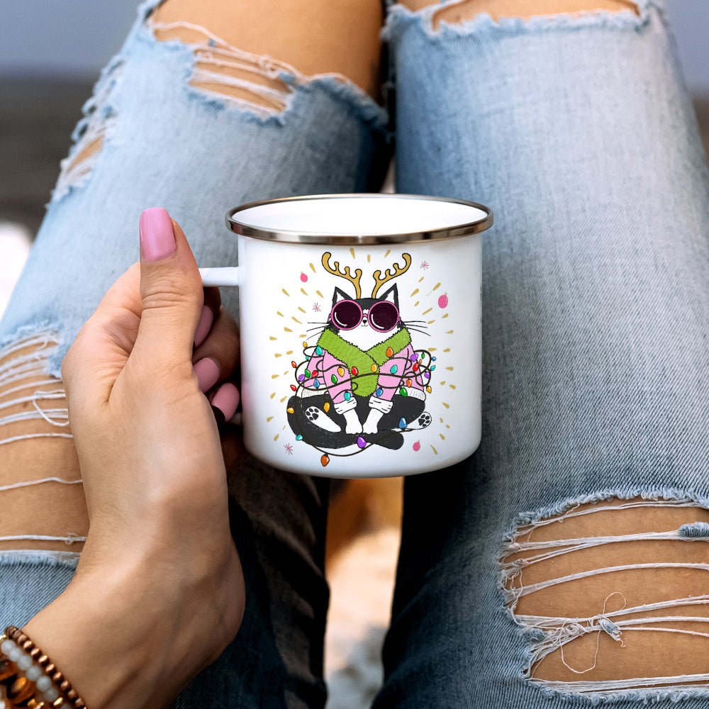 Groovy Holiday Cat Camp Mug - Loftipop