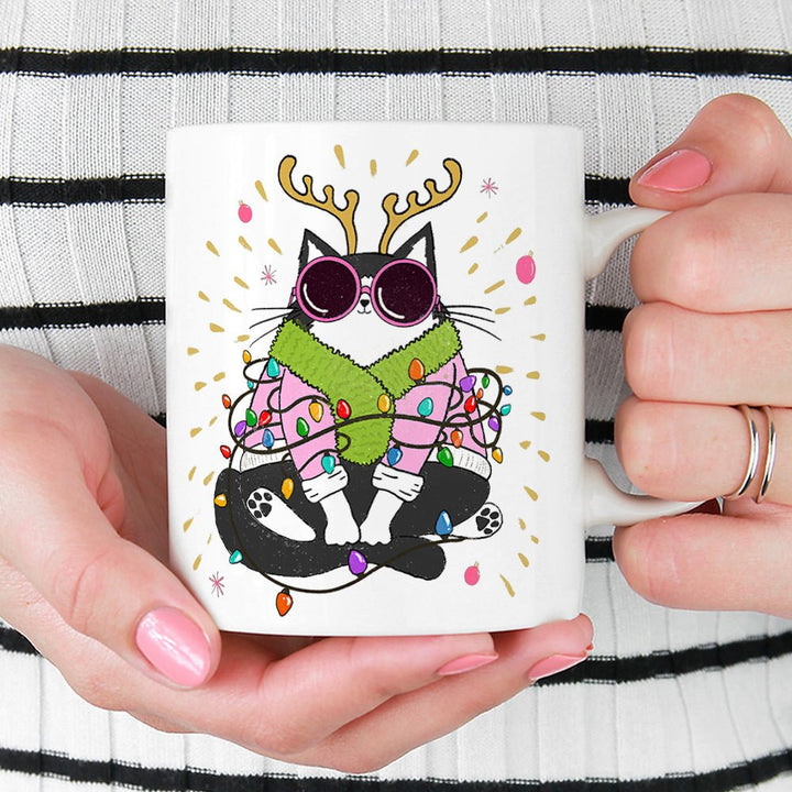 Groovy Holiday Cat Mug - Loftipop