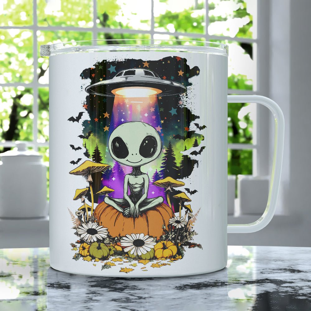 Halloween Alien Insulated Travel Mug - Loftipop