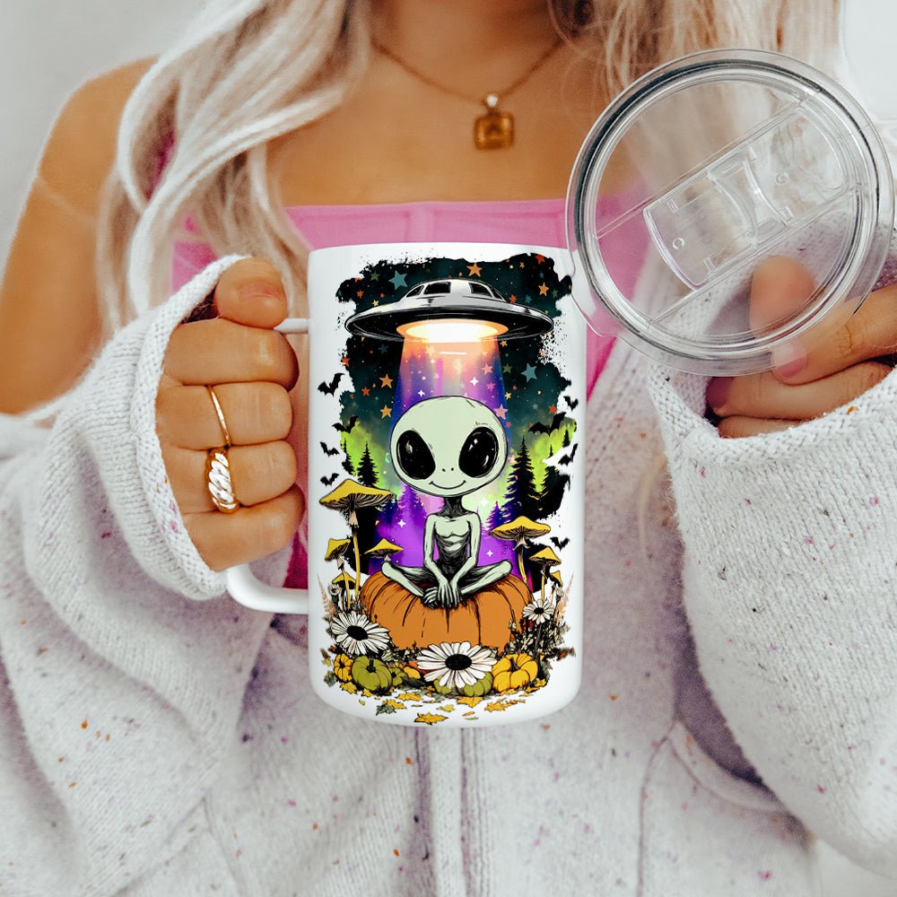 Halloween Alien Insulated Travel Mug - Loftipop