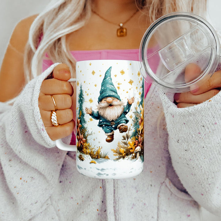 Happy Winter Gnome Insulated Travel Mug - Loftipop