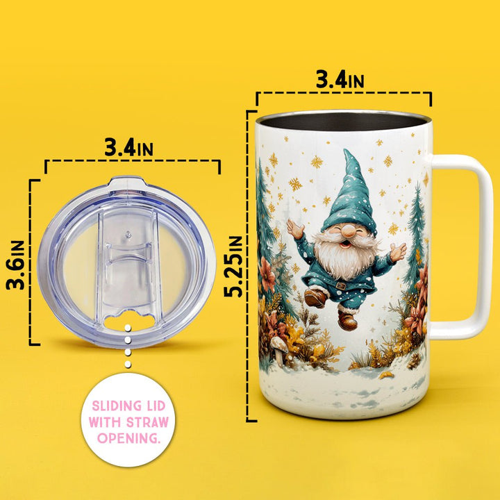 Happy Winter Gnome Insulated Travel Mug - Loftipop