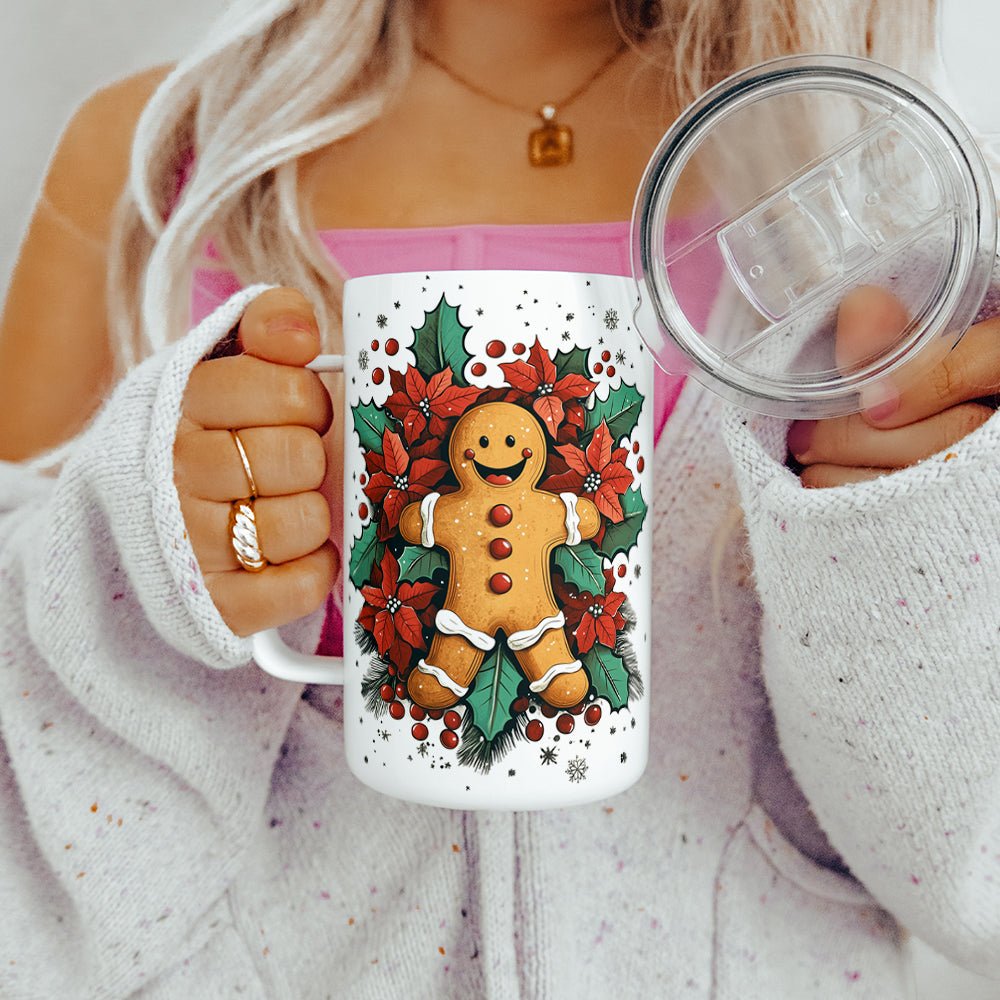 Holiday Gingerbread Insulated Travel Mug - Loftipop