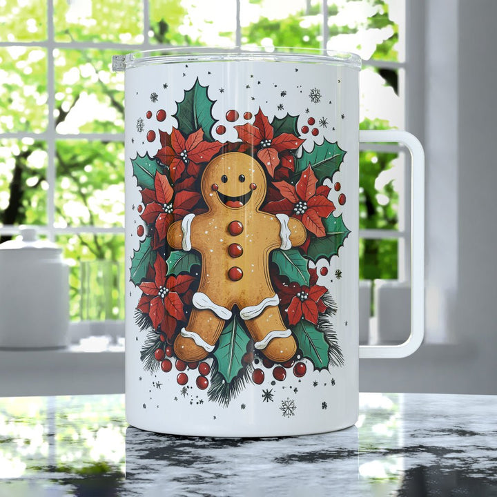 Holiday Gingerbread Insulated Travel Mug - Loftipop