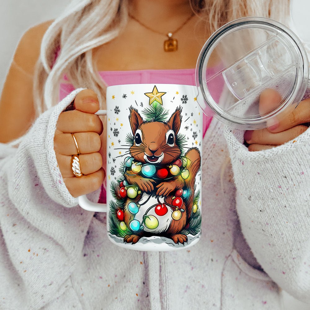 Holiday Squirrel Insulated Travel Mug - Loftipop