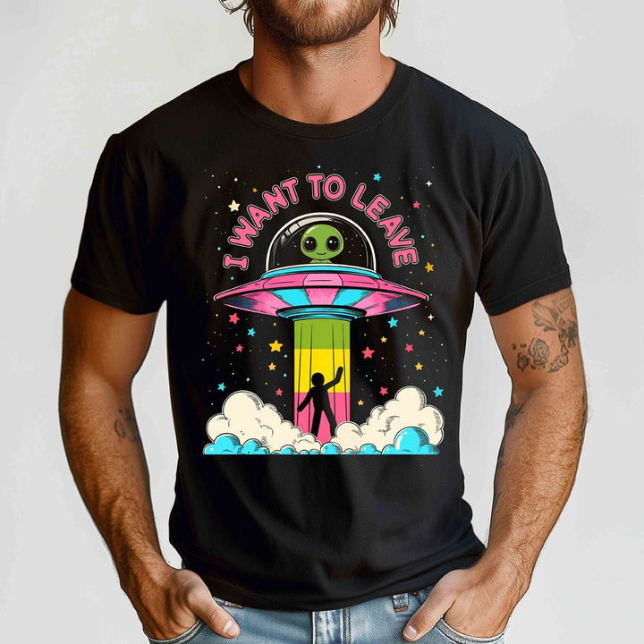 I Want to Leave Crewneck Tshirt - Loftipop