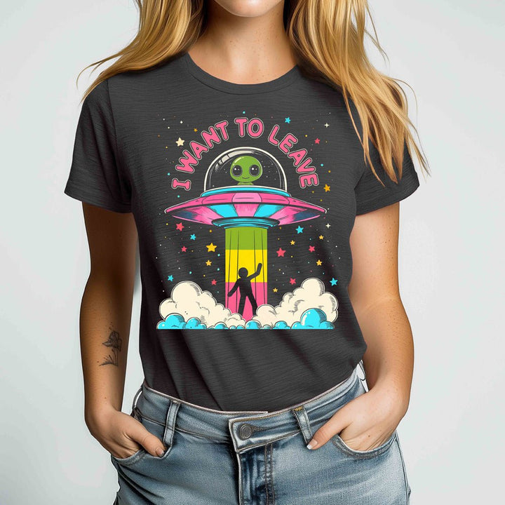 I Want to Leave Crewneck Tshirt - Loftipop