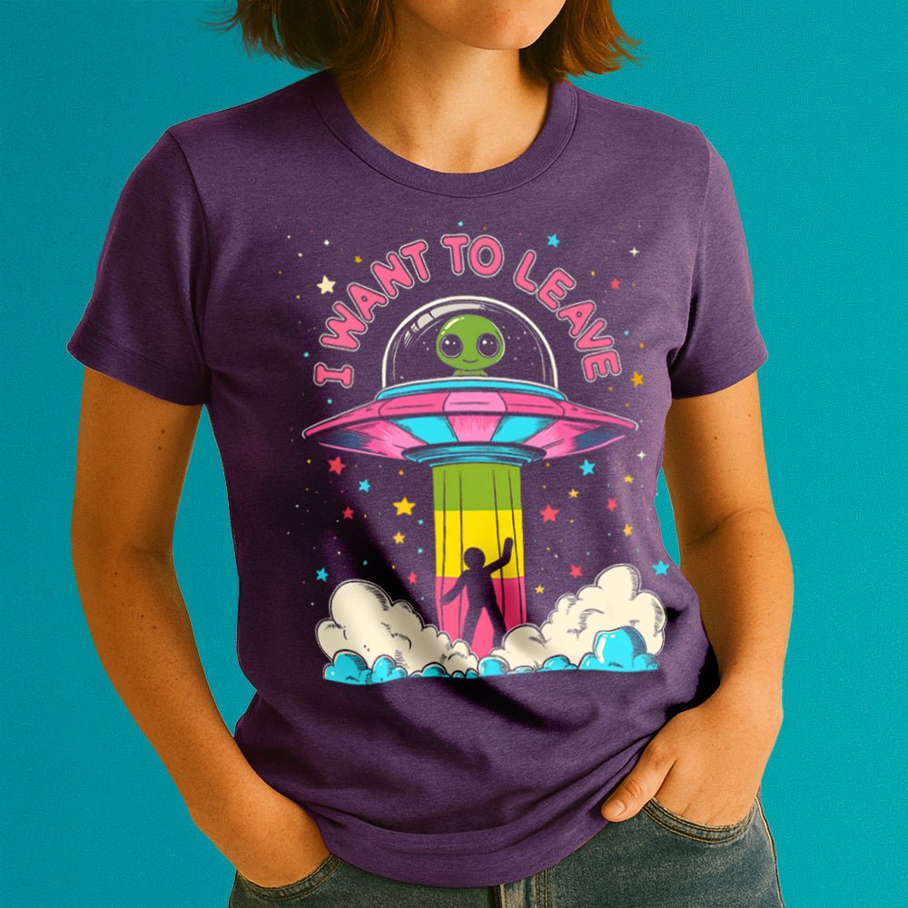 I Want to Leave Crewneck Tshirt - Loftipop