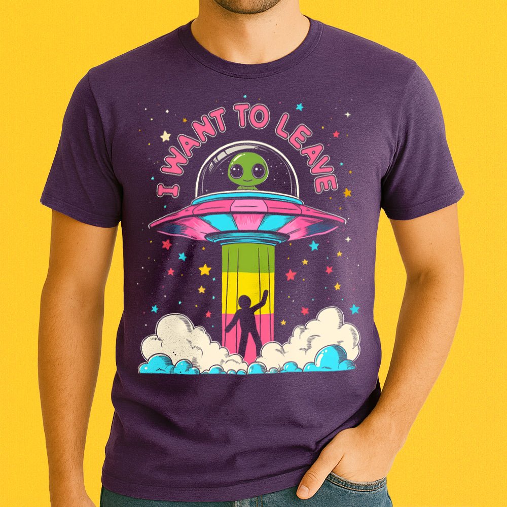 I Want to Leave Crewneck Tshirt - Loftipop