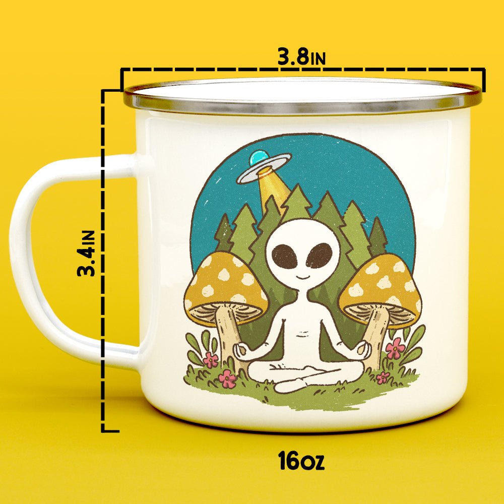 Meditating Alien Camp Mug - Loftipop