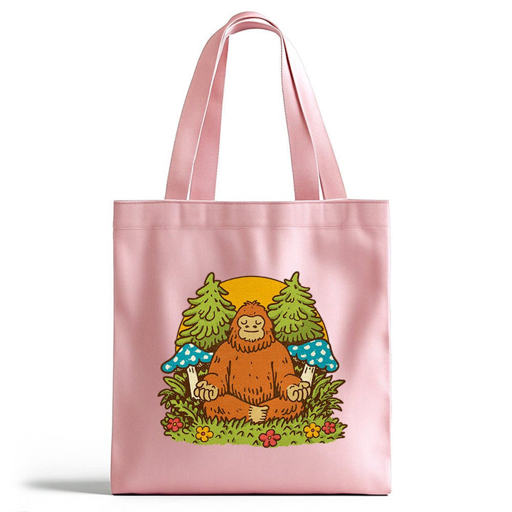 Meditating Bigfoot Tote Bag - Loftipop