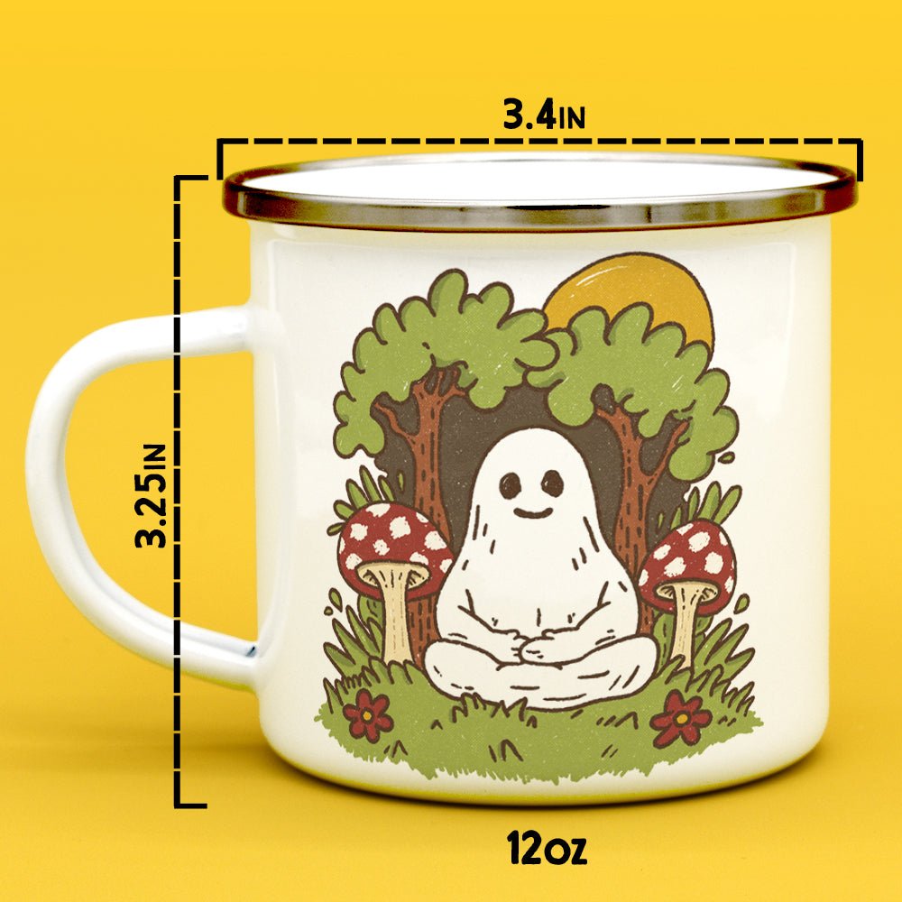 Meditating Ghost Camp Mug - Loftipop