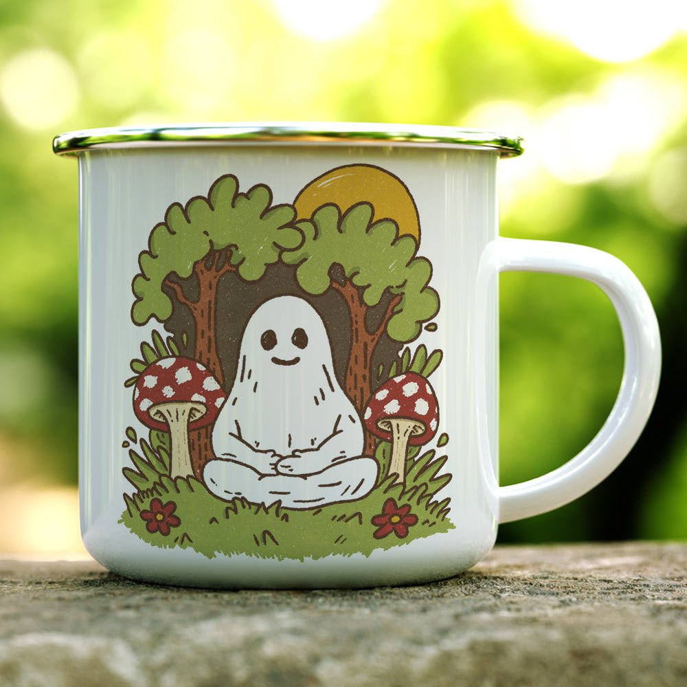 Meditating Ghost Camp Mug - Loftipop