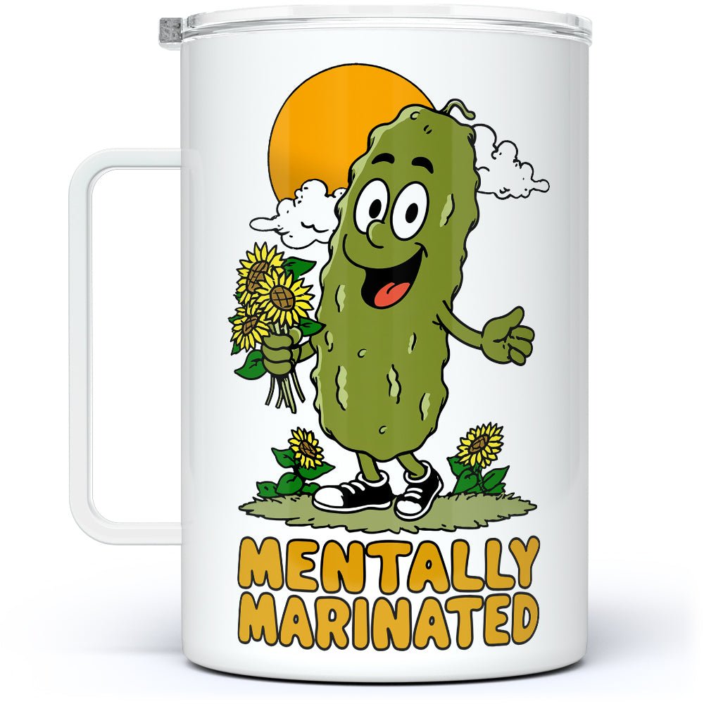 Mentally Marinated Pickle Insulated Travel Mug - Loftipop