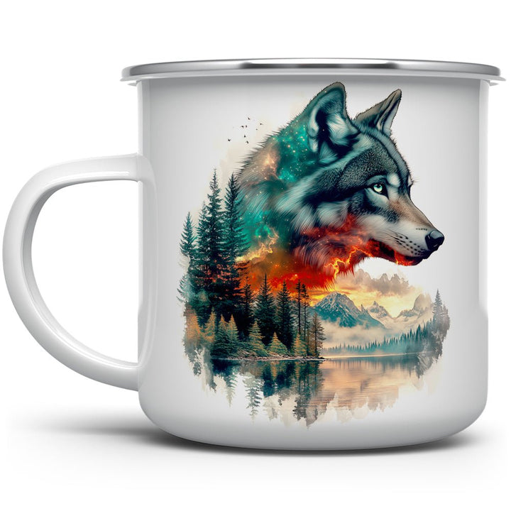 Nature Wolf Camp Mug - Loftipop