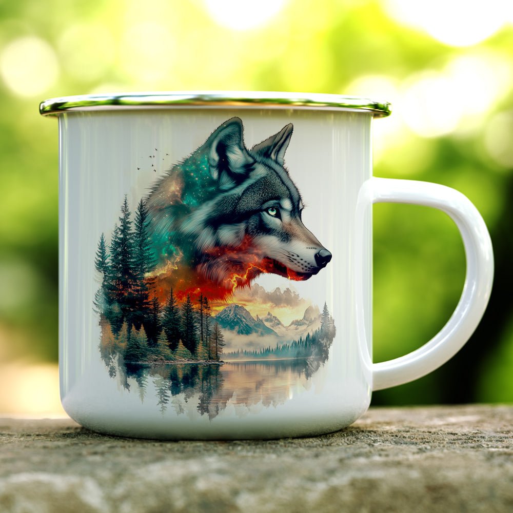 Nature Wolf Camp Mug - Loftipop