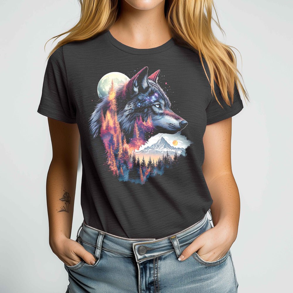Nature Wolf Crewneck Tshirt - Loftipop