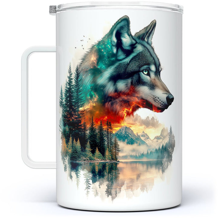 Nature Wolf Insulated Travel Mug - Loftipop