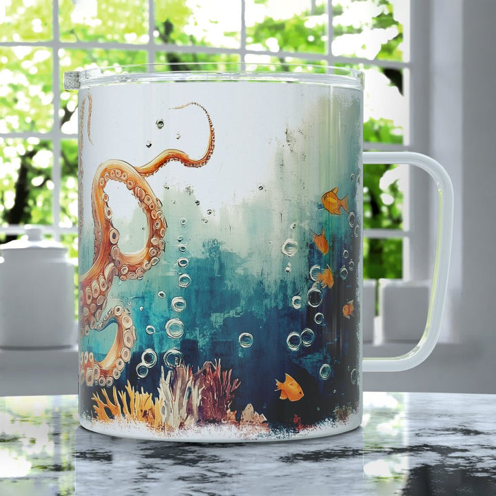 Nautical Octopus Insulated Travel Mug - Loftipop