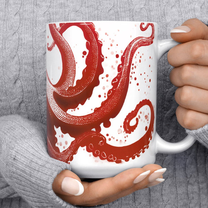 Nautical Red Octopus Mug - Loftipop